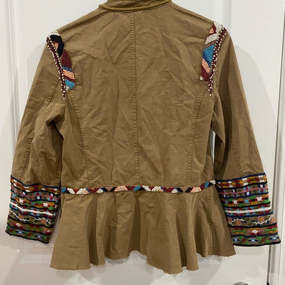 Brown embroidered jacket - Picture 4 of 6